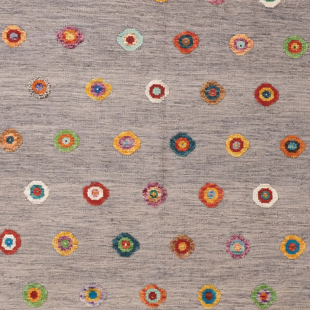 Kelimteppe - Splash - 343 x 264 cm - grå