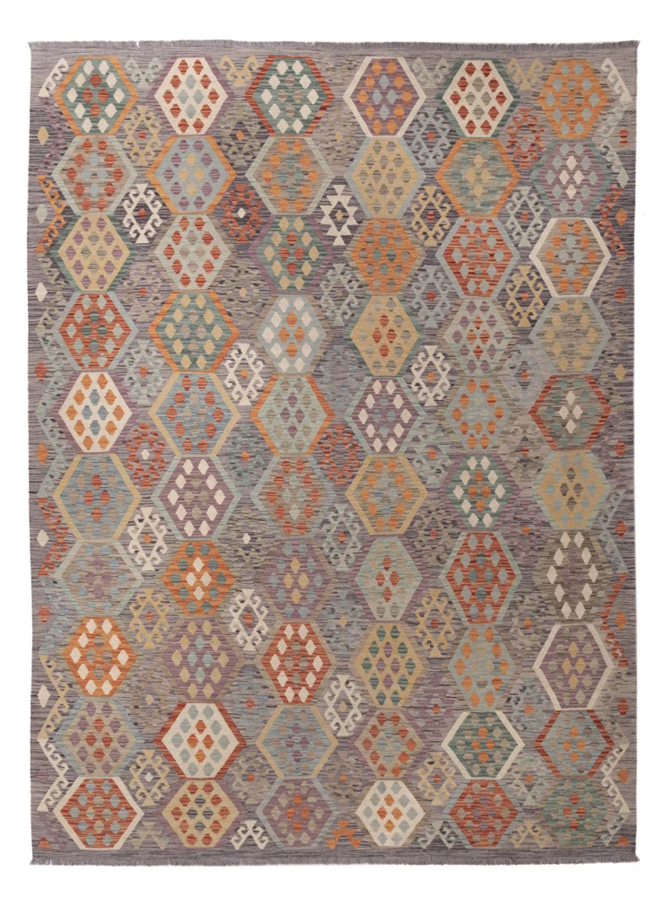 Kelimteppe - Splash - 346 x 257 cm - farget