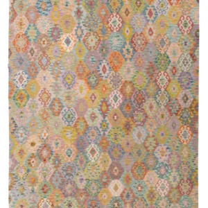 Kelimteppe - Splash - 347 x 254 cm - farget
