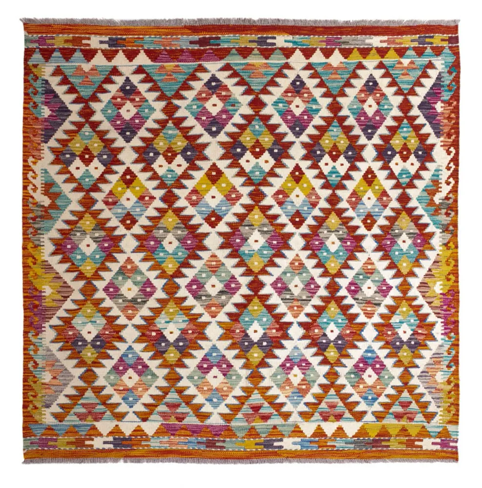 Kelimteppe - Splash square - 152 x 152 cm - flerfarget