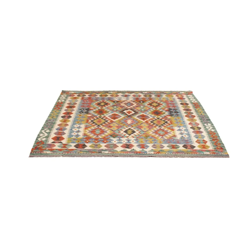 Kelimteppe - Splash square - 154 x 154 cm - flerfarget