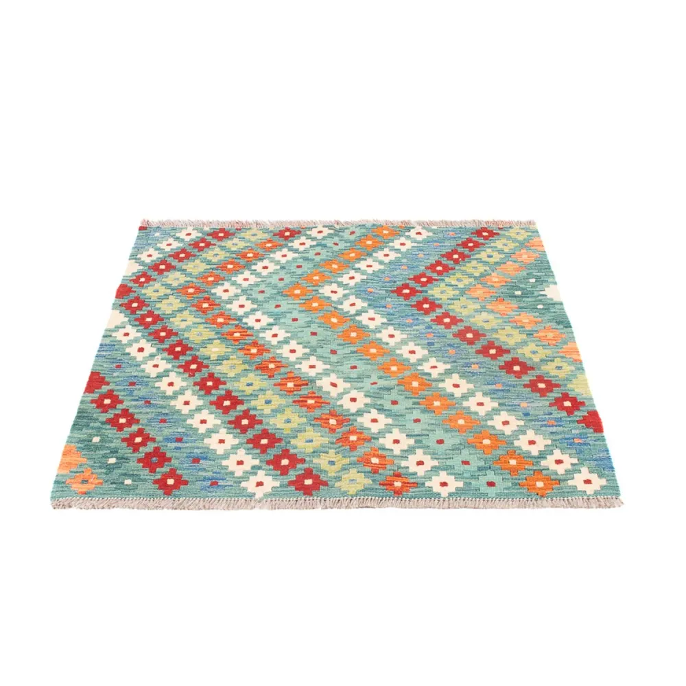 Kelimteppe - Splash square - 88 x 90 cm - flerfarget