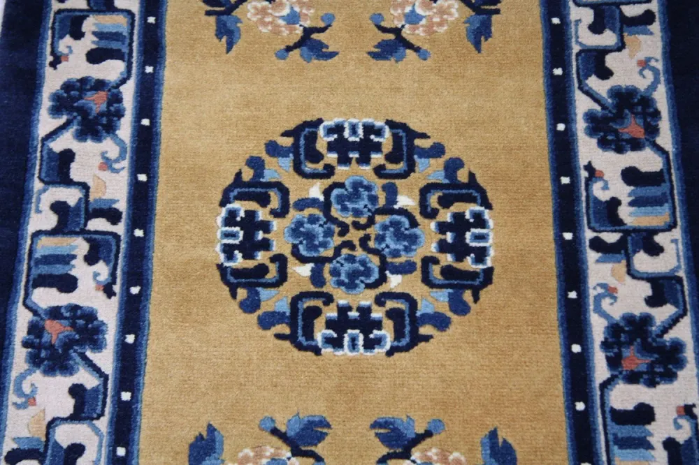 Kina-teppe - 137 x 69 cm - blå