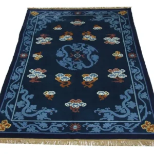 Kina-teppe - 274 x 183 cm - blå