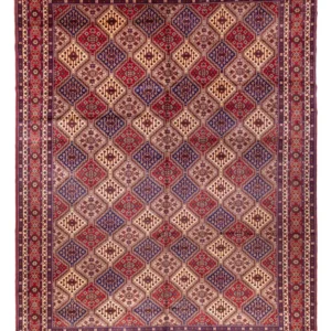 Løper Afghansk teppe - 403 x 296 cm - mørk beige