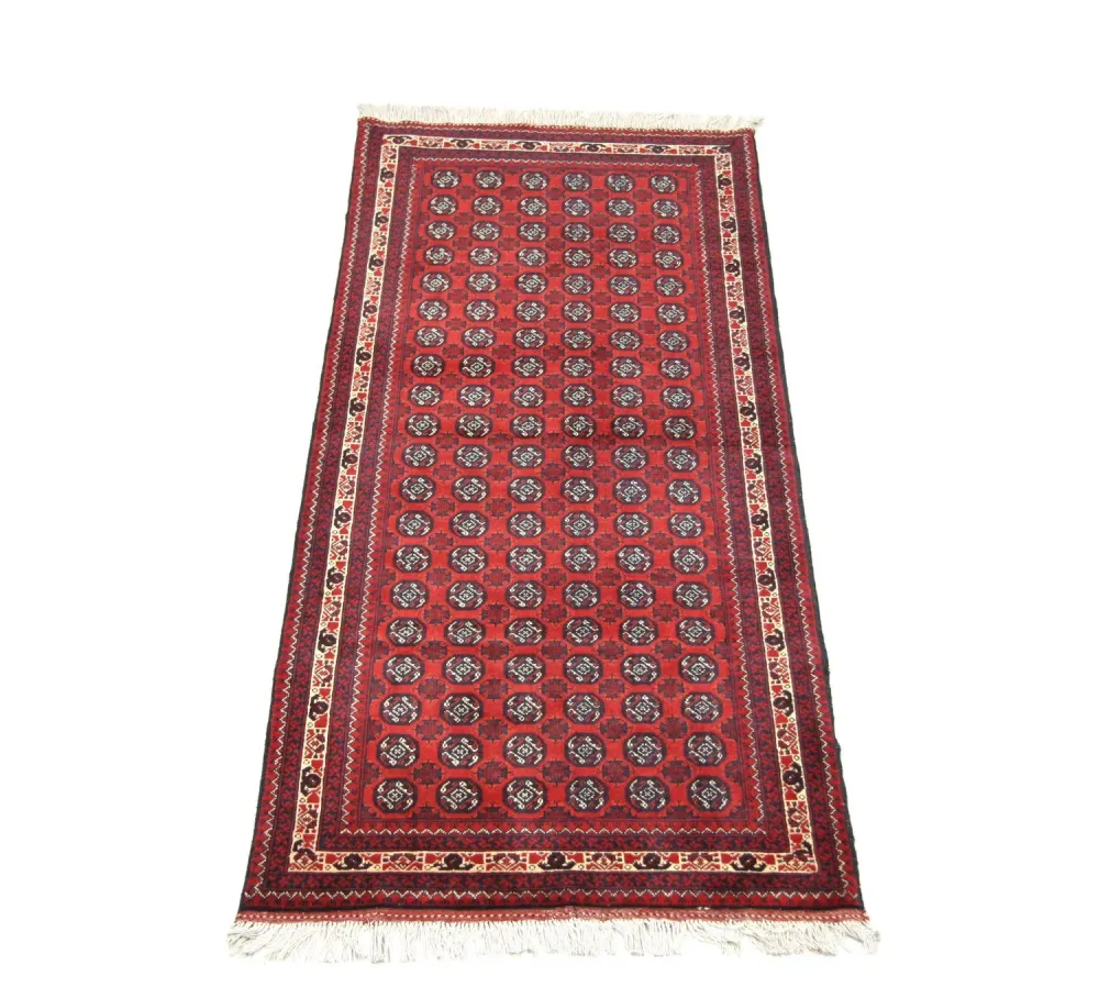Løper Afghansk teppe - Bukhara - 258 x 87 cm - rød