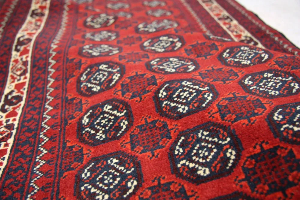 Løper Afghansk teppe - Bukhara - 258 x 87 cm - rød