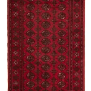 Løper Afghansk teppe - Bukhara - 280 x 106 cm - mørk rød