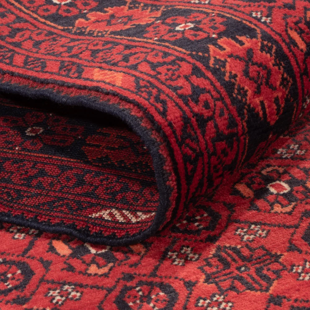 Løper Afghansk teppe - Bukhara - 332 x 76 cm - rød