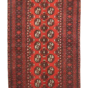 Løper Afghansk teppe - Filpa - 200 x 100 cm - rød