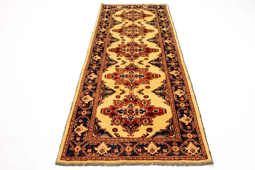 Løper Afghansk teppe - Hatshlu - 283 x 86 cm - beige