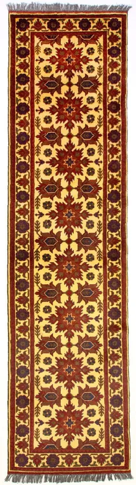 Løper Afghansk teppe - Hatshlu - 304 x 80 cm - rød