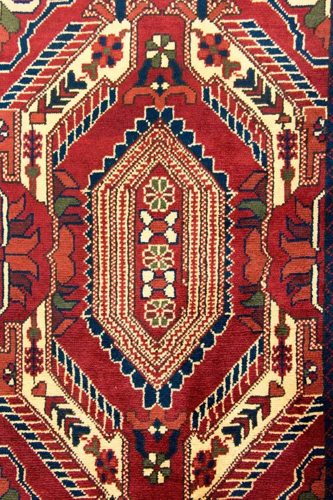 Løper Afghansk teppe - Hatshlu - 307 x 83 cm - rød