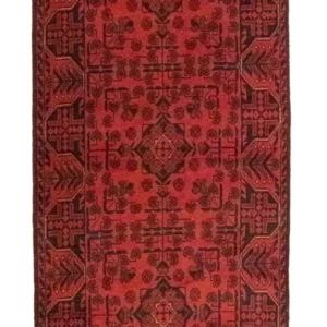 Løper Afghanske tepper - Kunduz - 189 x 75 cm - rød
