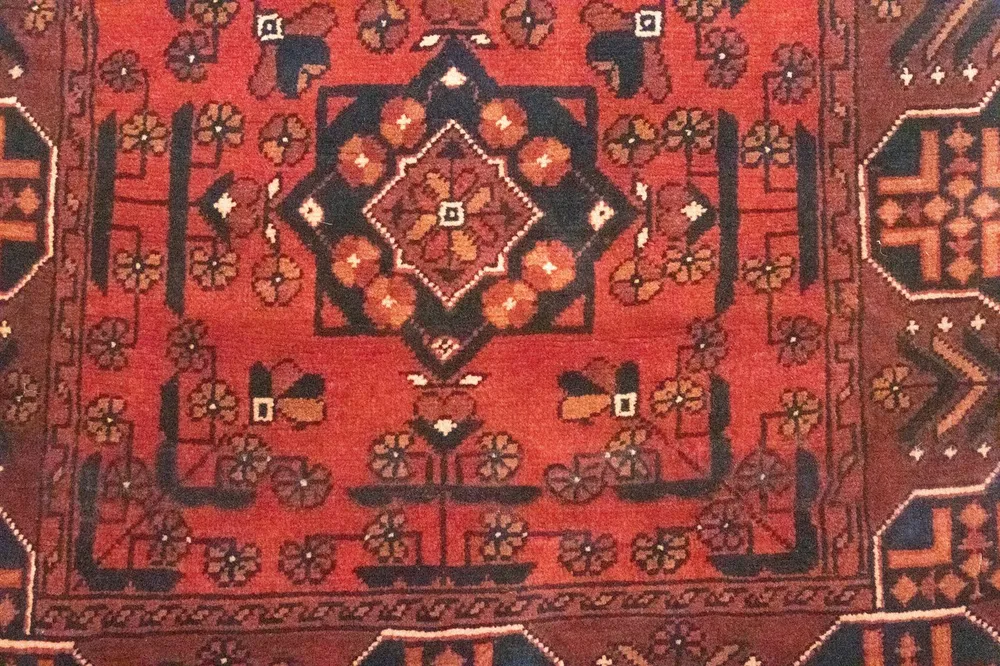 Løper Afghanske tepper - Kunduz - 288 x 78 cm - rød