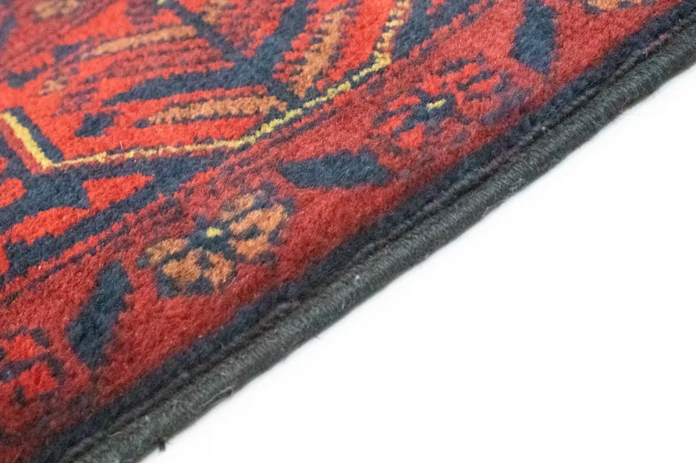 Løper Afghanske tepper - Kunduz - 290 x 80 cm - mørk rød
