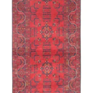 Løper Afghanske tepper - Kunduz - 294 x 80 cm - rød
