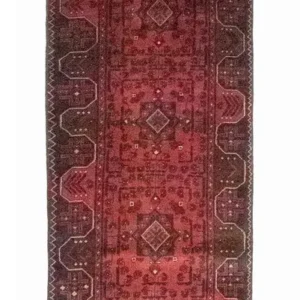 Løper Afghanske tepper - Kunduz - 295 x 75 cm - rød