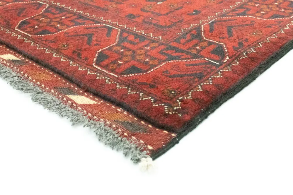 Løper Afghanske tepper - Kunduz - 302 x 78 cm - rød