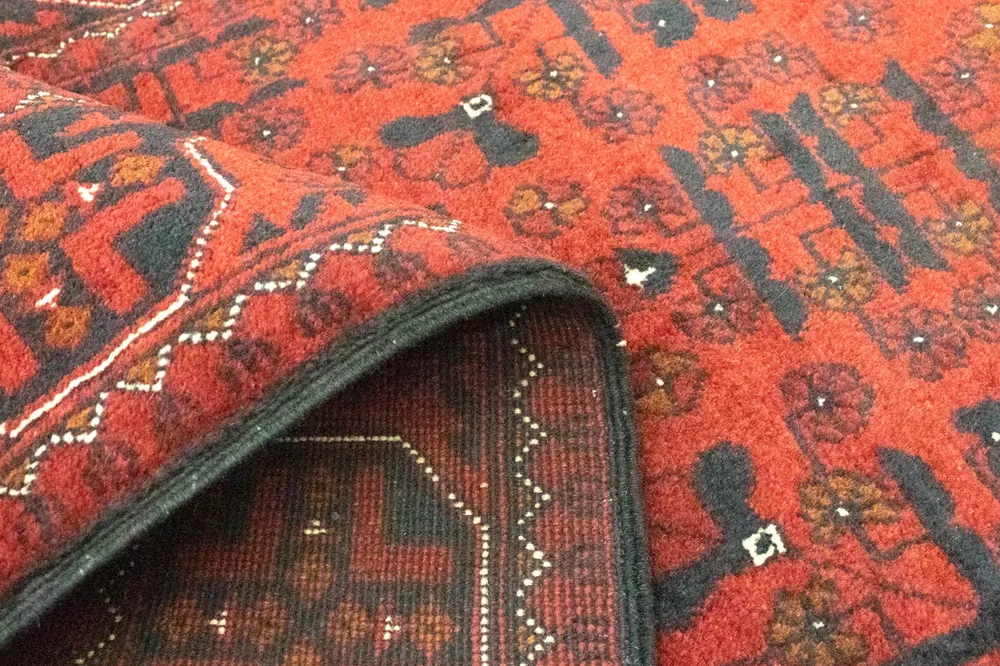 Løper Afghanske tepper - Kunduz - 302 x 78 cm - rød