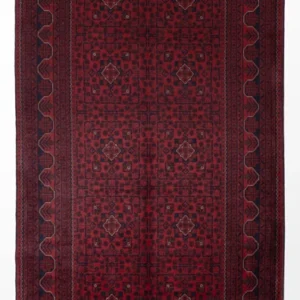 Løper Afghanske tepper - Kunduz - 385 x 148 cm - rød