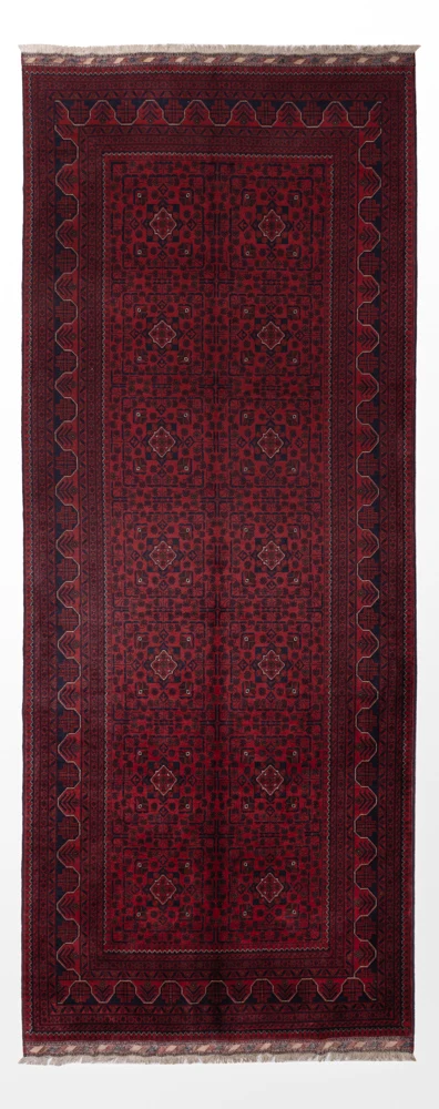 Løper Afghanske tepper - Kunduz - 385 x 148 cm - rød