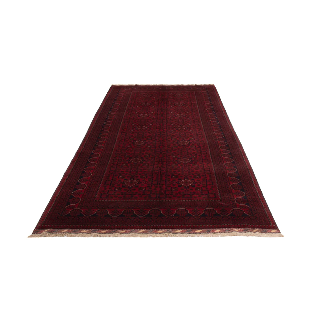Løper Afghanske tepper - Kunduz - 385 x 148 cm - rød