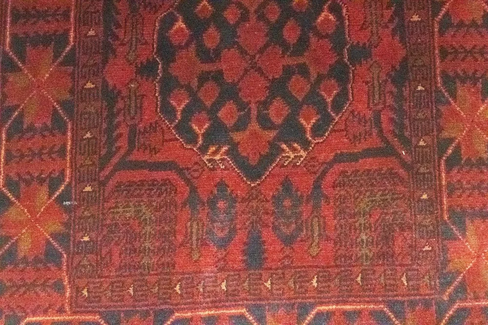 Løper Afghanske tepper - Kunduz - 390 x 82 cm - rød