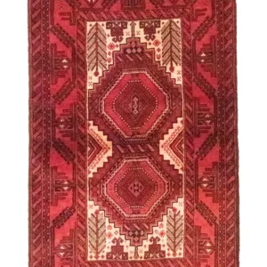 Løper Balutsj-teppe - 178 x 103 cm - rød