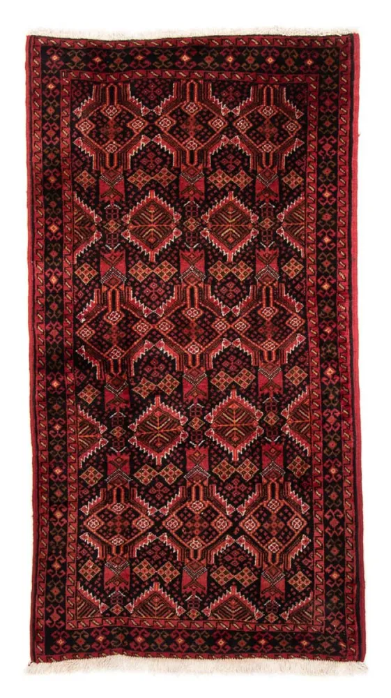 Løper Balutsj-teppe - 184 x 96 cm - mørk rød