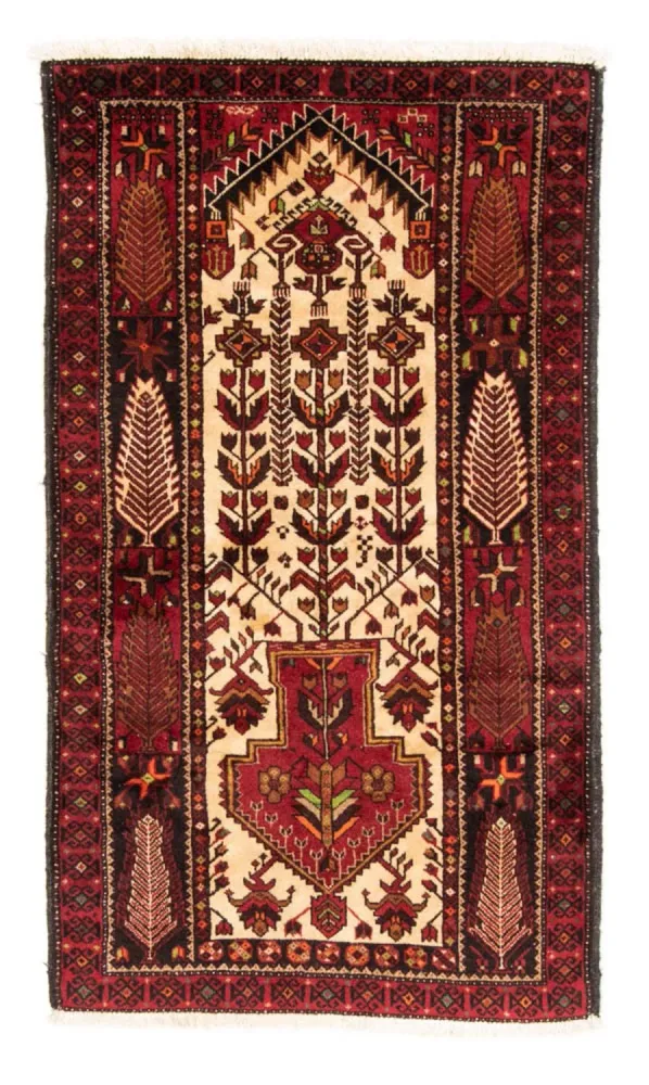 Løper Balutsj-teppe - 187 x 102 cm - rød