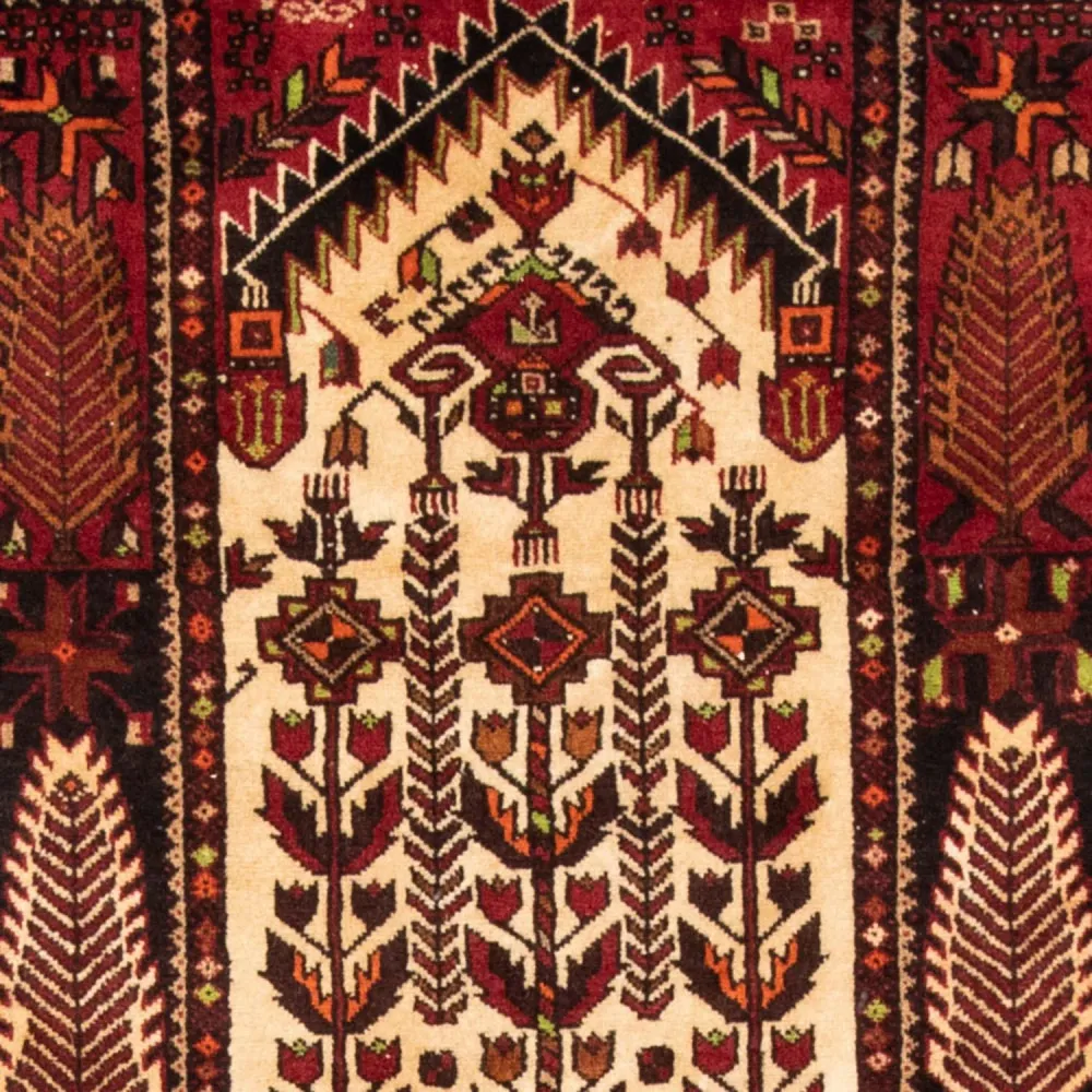Løper Balutsj-teppe - 187 x 102 cm - rød