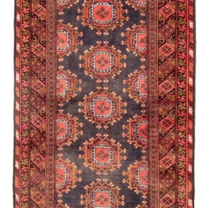 Løper Balutsj-teppe - 194 x 105 cm - lys rød