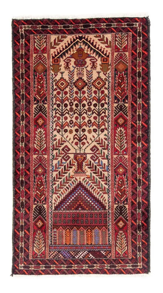 Løper Balutsj-teppe - 195 x 99 cm - flerfarget