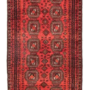 Løper Balutsj-teppe - 197 x 109 cm - rød