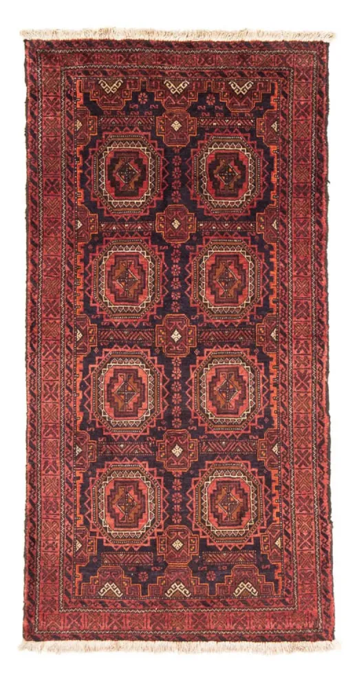 Løper Balutsj-teppe - 200 x 106 cm - lys rød