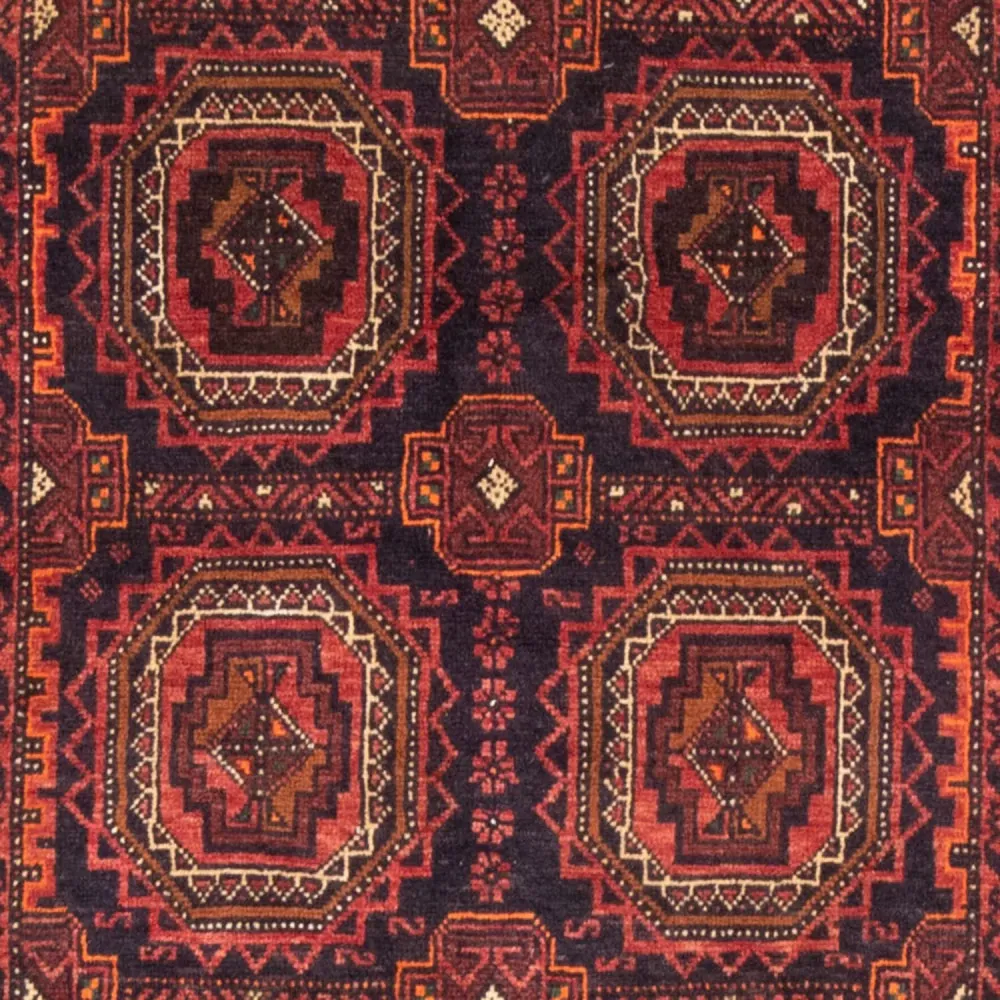 Løper Balutsj-teppe - 200 x 106 cm - lys rød