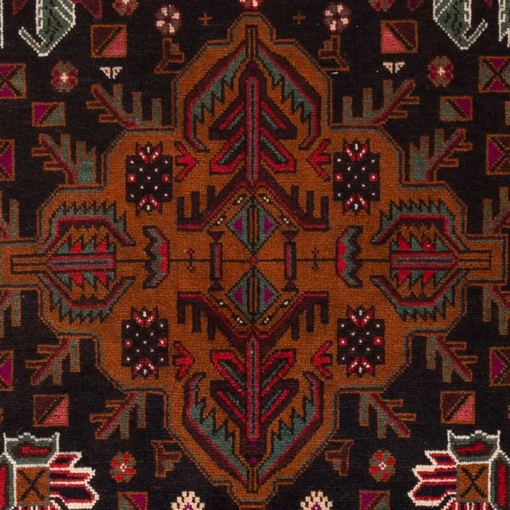 Løper Balutsj-teppe - 201 x 114 cm - mørk rød