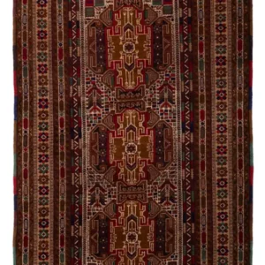 Løper Balutsj-teppe - 204 x 110 cm - mørk beige