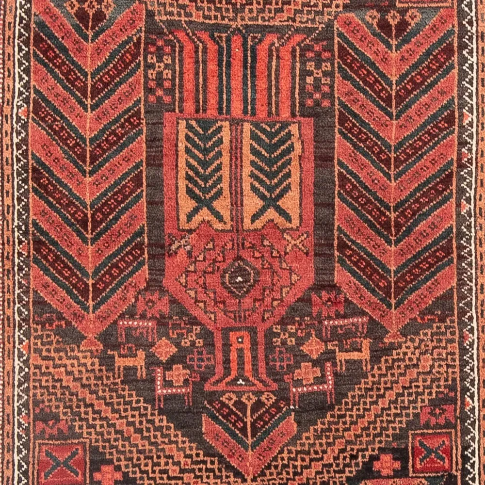 Løper Balutsj-teppe - 205 x 100 cm - lys rød