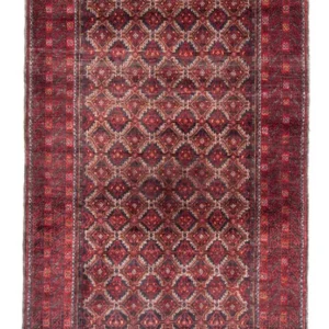 Løper Balutsj-teppe - 206 x 107 cm - rød