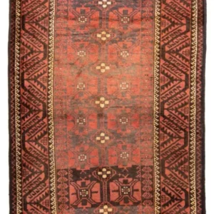Løper Balutsj-teppe - 225 x 123 cm - lys rød