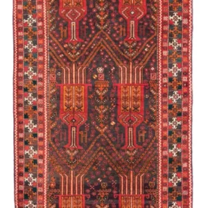 Løper Balutsj-teppe - 239 x 111 cm - rust