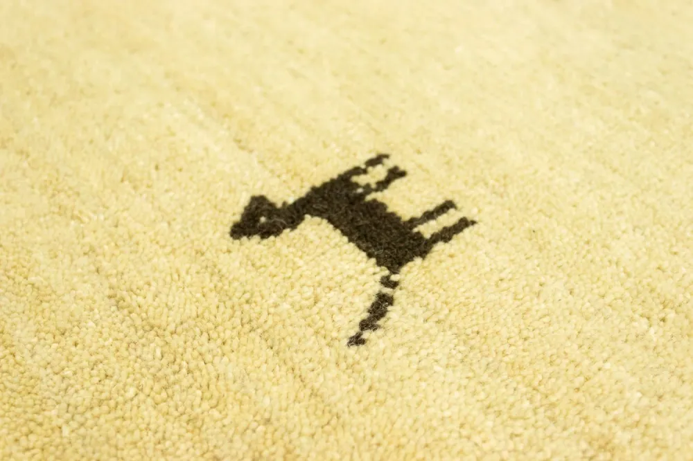 Løper Gabbeh teppe - Indus - 200 x 80 cm - beige