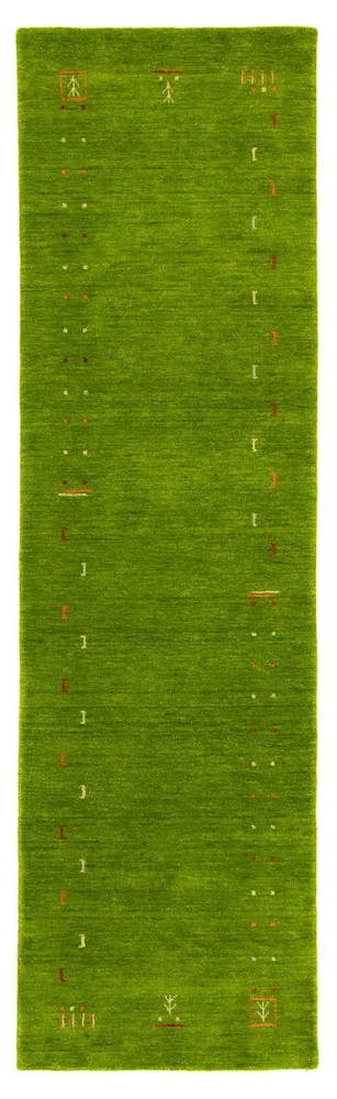 Løper Gabbeh teppe - Indus - 240 x 80 cm - grønn