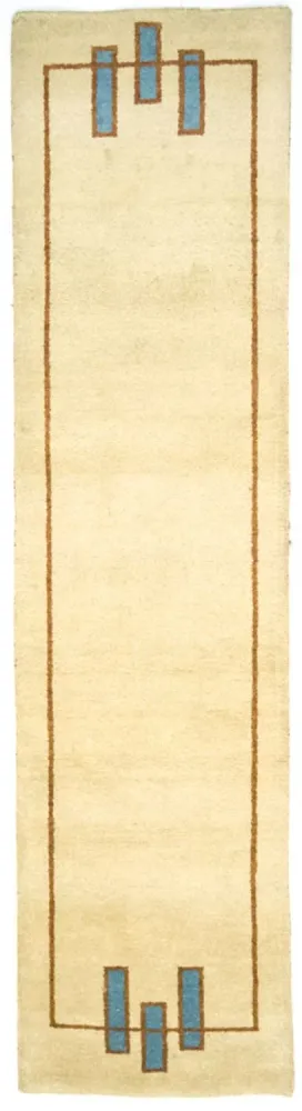 Løper Gabbeh teppe - Indus - 298 x 80 cm - beige