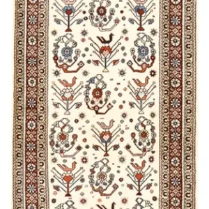 Løper Gabbeh teppe - Kashkuli persisk teppe - 213 x 65 cm - beige