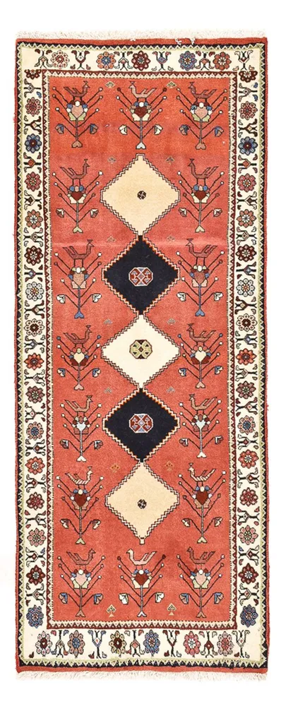 Løper Gabbeh teppe - Kashkuli persisk teppe - 162 x 65 cm - lys rød