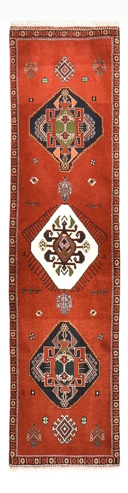 Løper Gabbeh teppe - Kashkuli persisk teppe - 197 x 54 cm - rød