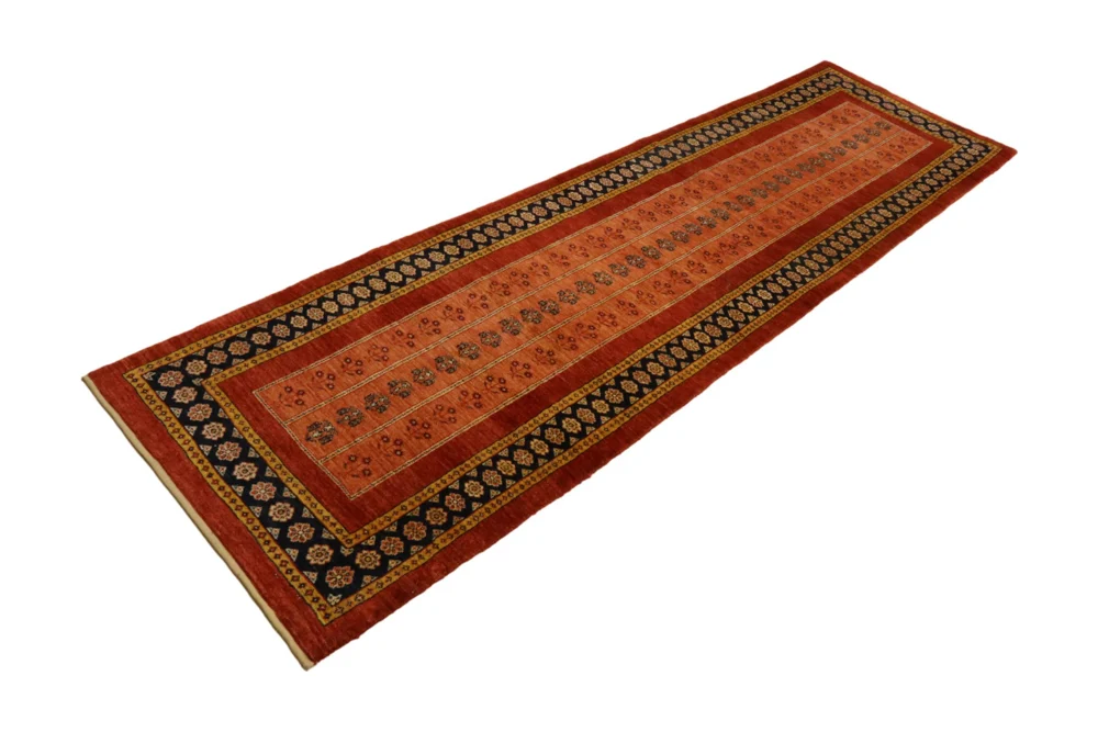 Løper Gabbeh teppe - Kashkuli persisk teppe - 290 x 82 cm - lys rød